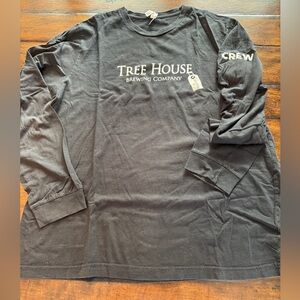 Bella Canvas Black Treehouse Brewing Airlume Long Sleeved Crew- Size 2XL